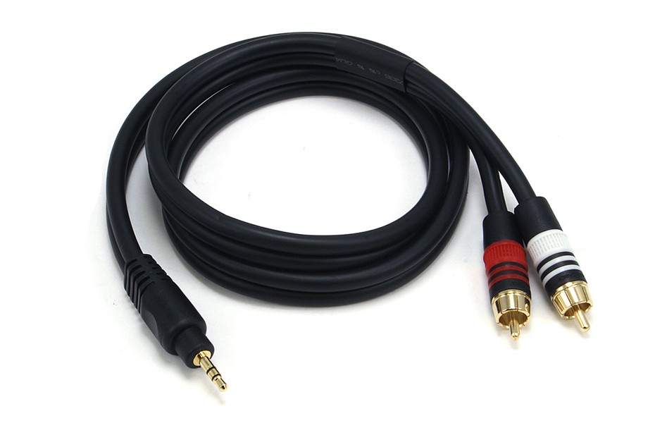 0.9M (3ft) 3.5mm Stereo Male to 2RCA Male