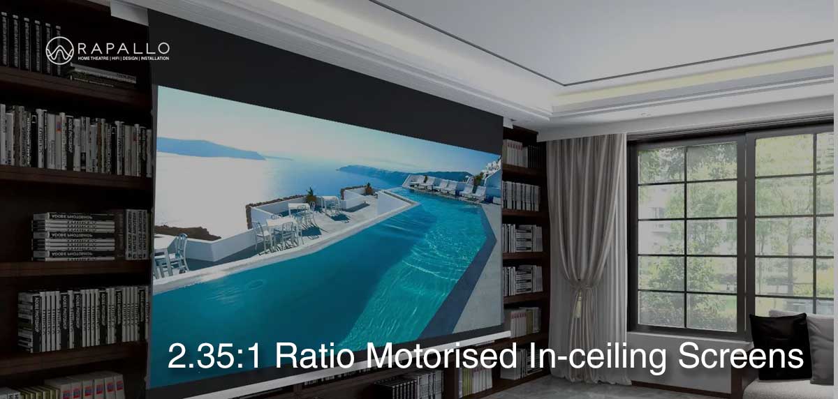 2.35:1 Ratio Motorised In-ceiling Screens - Rapallo